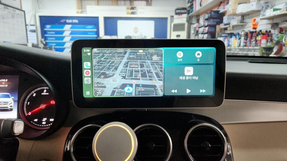 벤츠 GLC X253 순정 모니터 탈거 직구 카플레이 장착 / 인천, 부평, 부천