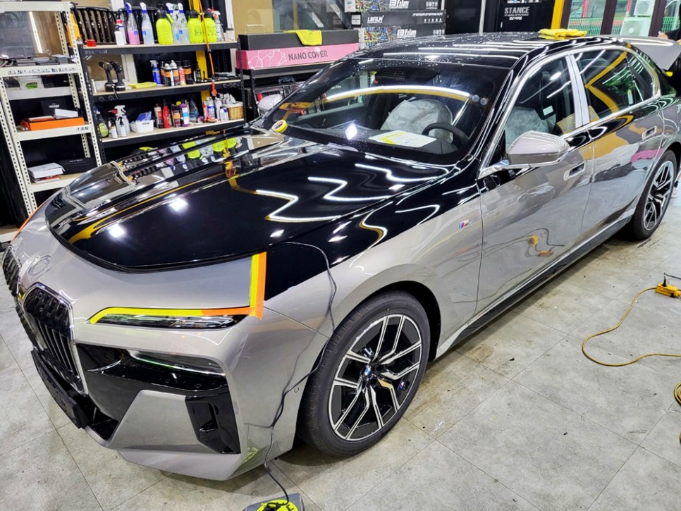 BMW740i 고광택 유광 블랙 듀오톤 랩핑 / 성남랩핑 / 분당랩핑 / 판교랩핑 / 스탠스 ( STANCE )