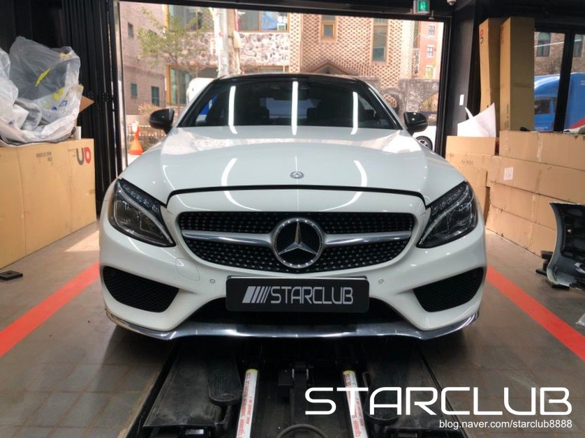 벤츠 w205 C클래스 쿠페 C63 AMG 앞 범퍼 장착 / 수원, 부천, 부평, 인천