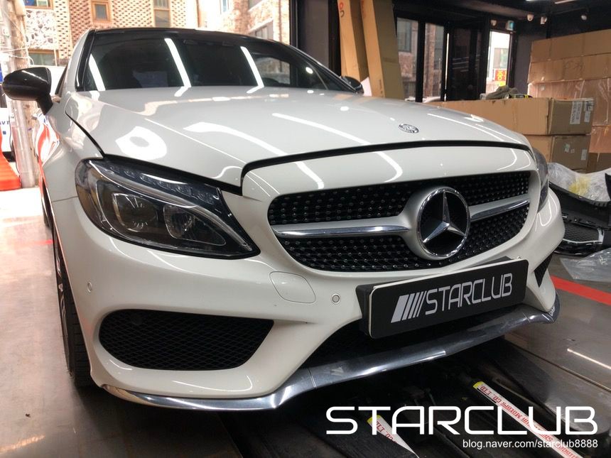 벤츠 w205 C클래스 쿠페 C63 AMG 앞 범퍼 장착 / 수원, 부천, 부평, 인천