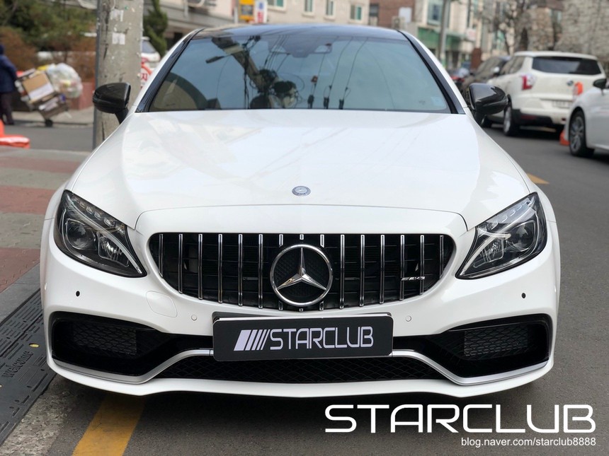 벤츠 w205 C클래스 쿠페 C63 AMG 앞 범퍼 장착 / 수원, 부천, 부평, 인천