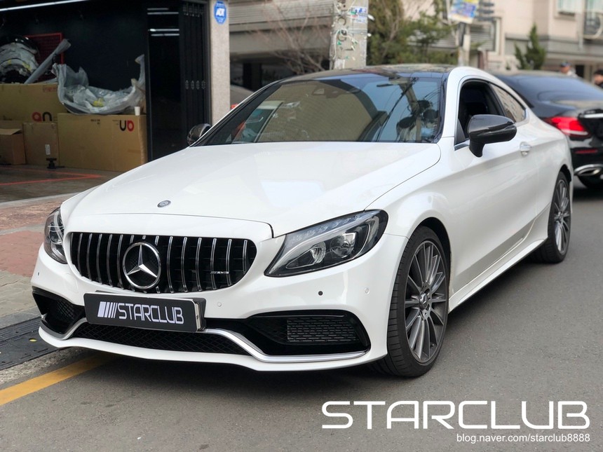 벤츠 w205 C클래스 쿠페 C63 AMG 앞 범퍼 장착 / 수원, 부천, 부평, 인천