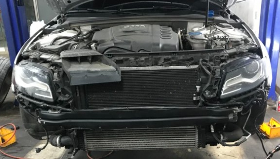 천안 아우디 A4 범퍼 교체!! RS4 앞 범퍼 교체 시공!!