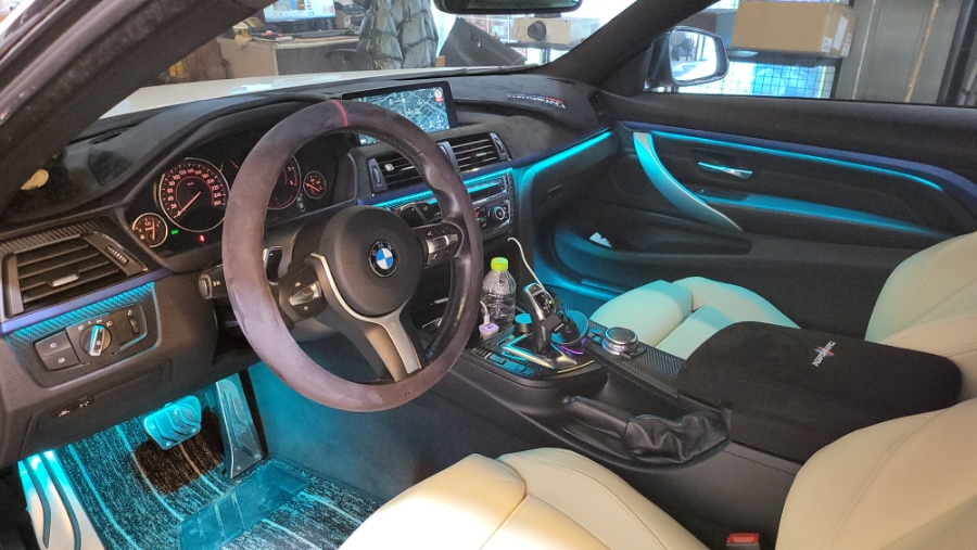 광주 BMW 4시리즈 비노출엠비언트 고민하지말고 순정처럼튜닝하자.