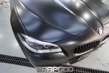 일산 BMW 5시리즈 520d 에이버리 사틴블랙 전체랩핑 시공 / 김포 양촌읍