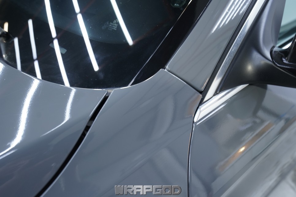 BMW F10 5시리즈 에이버리 유광 다크그레이 전체랩핑 시공, 김포자동차랩핑 WRAPGOD / 김포 양촌읍