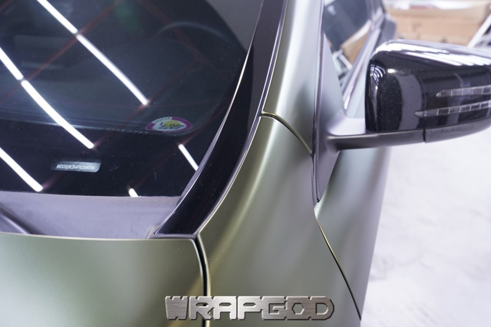 벤츠 CLA45 AMG 에이버리 사틴 호프그린 전체 랩핑 시공, 김포카스킨 전문점 WRAPGOD / 김포 양촌읍