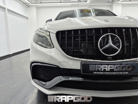 송도 벤츠 GLE63s 크레용 색상으로 전체랩핑+나이트패키지(크롬죽이기+라이트톤다운필름) / 김포 양촌읍