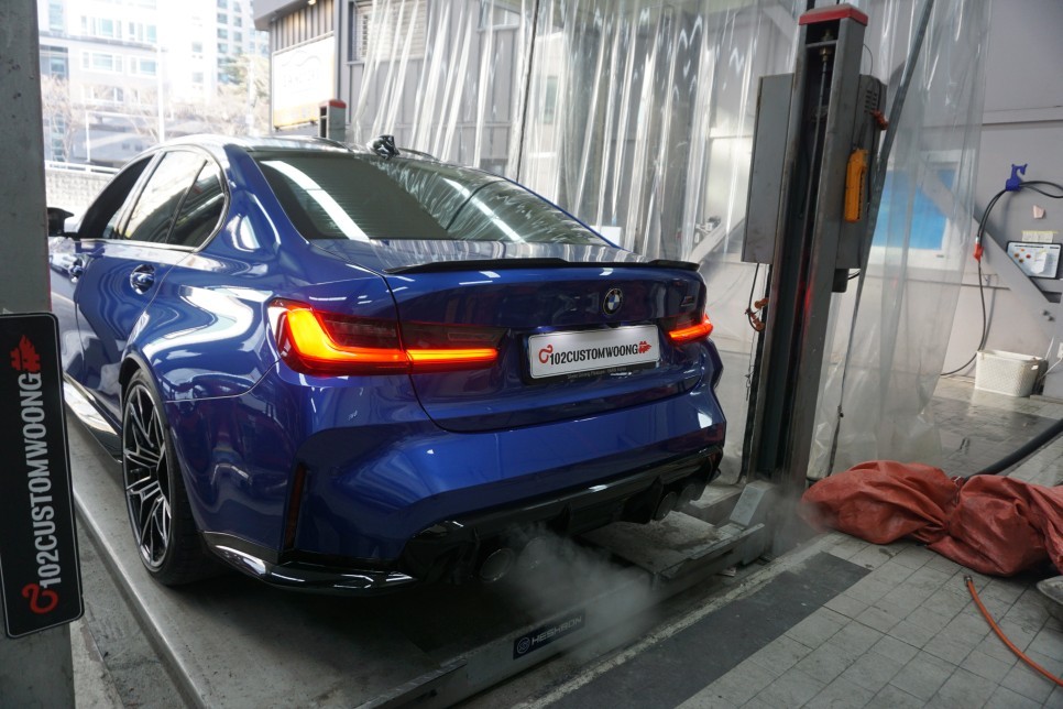 BMW G80 M3 컴페티션 무한 팝콘 배기 튜닝 중통 작업 완성 / 서울 동작