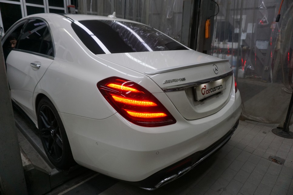 벤츠 W222 S63AMG 페이스리프트 배기 튜닝 제대로된 호랑이 배기음 완성하였습니다. / 서울 동작구