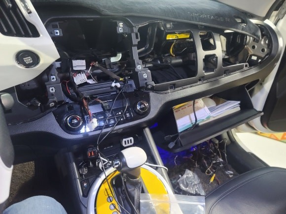 스포티지r 안드로이드 올인원 장착 / 광주 문형동