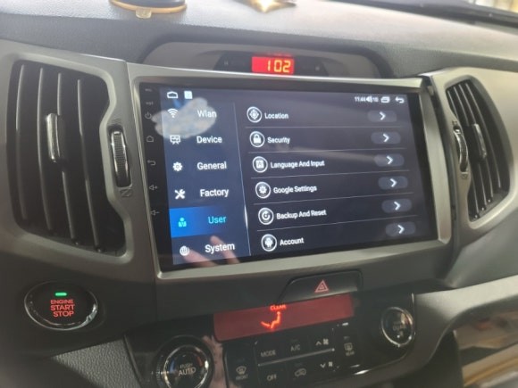 스포티지r 안드로이드 올인원.후방카메라.순정마이크. 작업- 썬셋카 (sunset car) / 광주 문형동