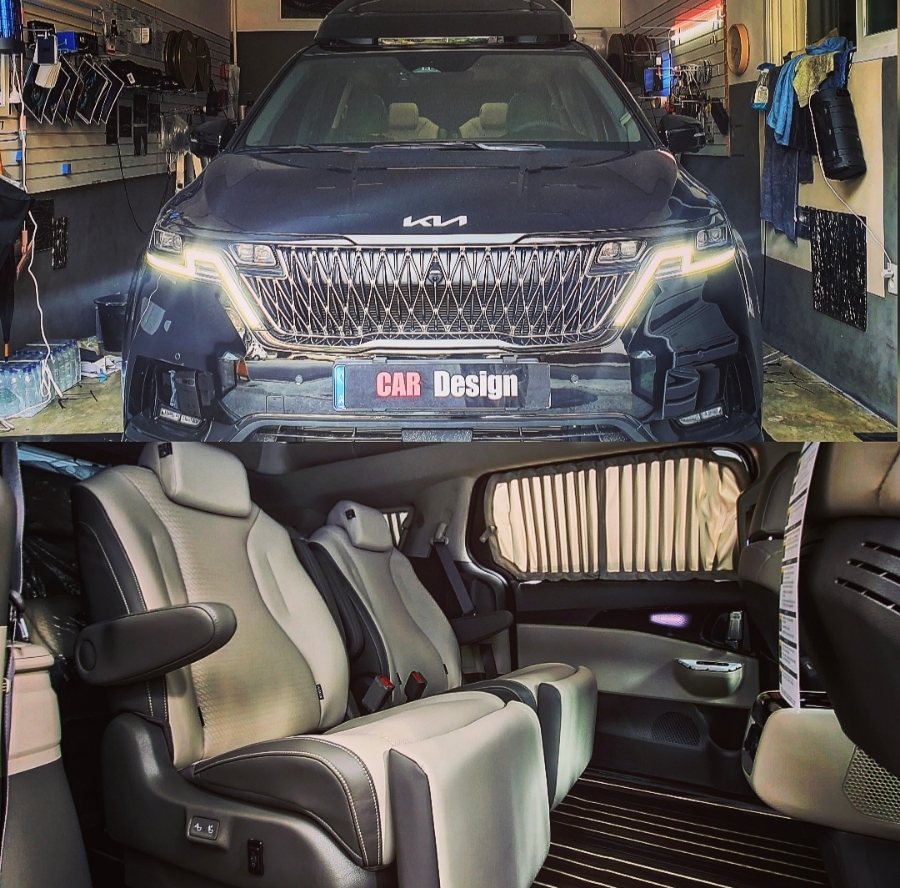 기아 카니발 KA4 신형 하이리무진 실내 엠비언트 조명 무드등 LED 작업 / 광진구, 성수, 송파, 동대문