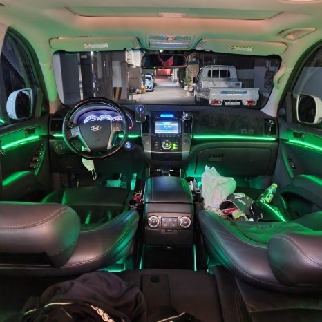 현대 베라크루즈 아크릴 엠비언트 식빵등 실내등 차박 아이템 시공 / 광진구, 성수, 송파, 동대문