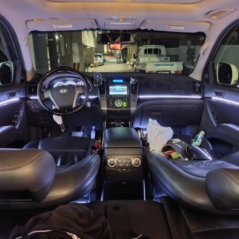 현대 베라크루즈 아크릴 엠비언트 식빵등 실내등 차박 아이템 시공 / 광진구, 성수, 송파, 동대문