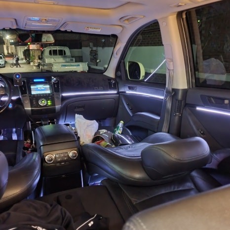 현대 베라크루즈 아크릴 엠비언트 식빵등 실내등 차박 아이템 시공 / 광진구, 성수, 송파, 동대문