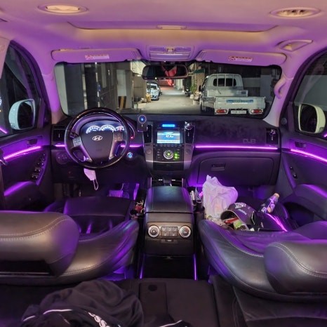 현대 베라크루즈 아크릴 엠비언트 식빵등 실내등 차박 아이템 시공 / 광진구, 성수, 송파, 동대문