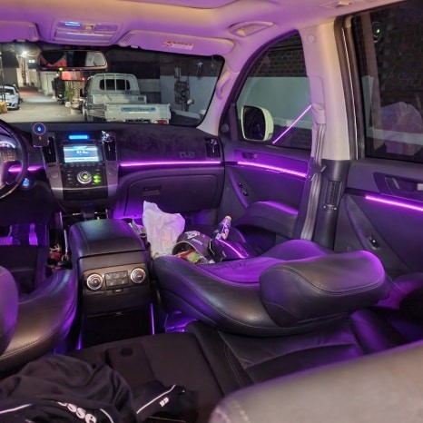 현대 베라크루즈 아크릴 엠비언트 식빵등 실내등 차박 아이템 시공 / 광진구, 성수, 송파, 동대문