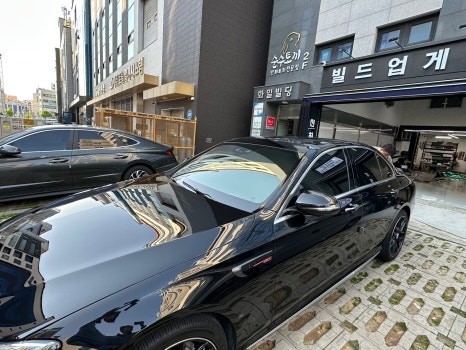 <부천 빌드업 게러지 벤츠E클래스 넥스가드NX카본열차단 반사필름 전체썬팅 과정> / 경기 부천