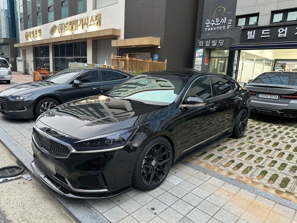 <부천 빌드업 게러지 올뉴 k7 레인보우 v90 전면썬팅 과정> / 경기 부천