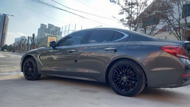 제네시스 G70 차량 18인치순정힐 유광블랙 분체도장휠 장착후기 / 시흥시 대야동