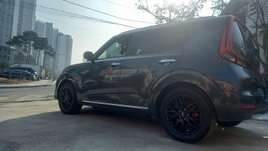 쏘울 부스터 EV 차량 K5 DL3 유광블랙 분체도장휠 17인치순정휠 장착후기 / 시흥시 대야동