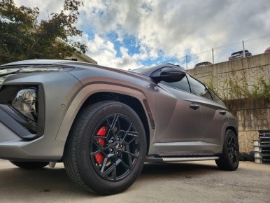 투싼 NX4 N라인 19인치순정휠 유광블랙 분체도장 휠도색 후기 / 시흥시 대야동