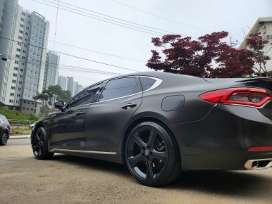 그랜져IG 차량 G80 RG3 20인치 전륜 프론트 동일옵셋휠 유광블랙 분체도장휠 20인치순정휠 장착후기 / 시흥시 대야동