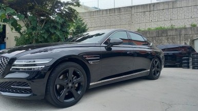 올뉴 제네시스 G80 RG3 유광블랙 분체도장 20인치순정휠 장착후기 / 시흥시 대야동