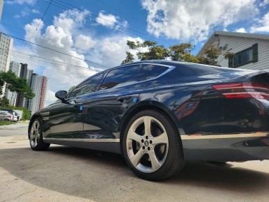 올뉴 제네시스 G80 RG3 20인치순정휠 휠복원 휠수리 휠도색 장착후기 / 시흥시 대야동