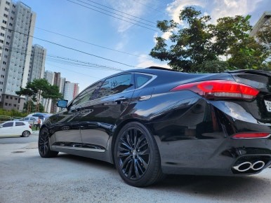 제네시스 DH 차량 DH G80 유광블랙 분체도장휠 19인치순정휠 장착후기 / 시흥시 대야동