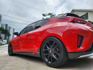 벨로스터 차량 JS 스포츠코어 교복휠 18인치순정휠 블랙휠 장착후기 / 시흥시 대야동