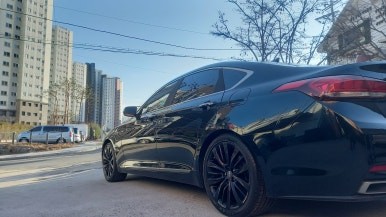 제네시스 DH 차량 DH G80 유광블랙 분체도장휠 19인치순정휠 장착후기 / 시흥시 대야동
