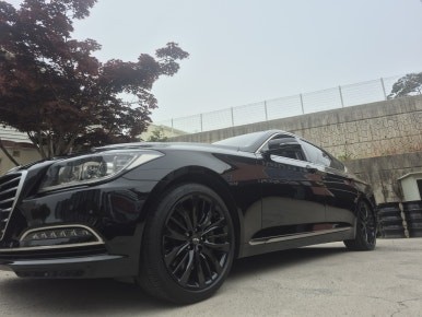 제네시스 DH 차량 DH G80 유광블랙 분체도장휠 19인치순정휠 장착후기 / 시흥시 대야동
