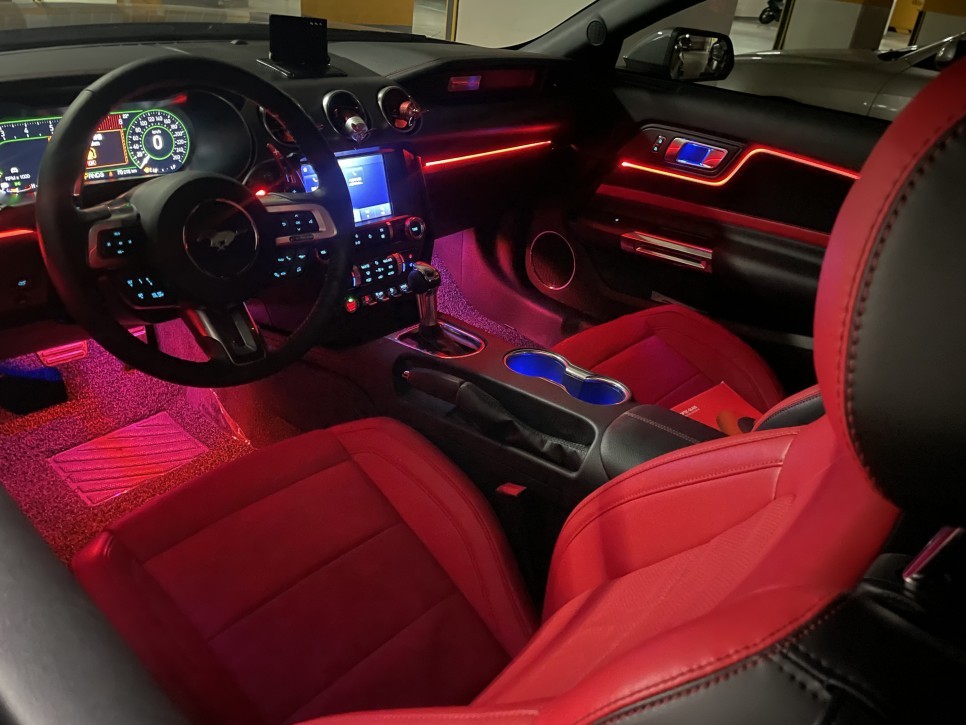 서울강서구 머스탱 에코부스트 2.3 5.0GT 엠비언트 라이트 무드등 옵틱글래스 광각미러 교체하기~ (일산파주인천서울김포) / 김포,일산,고양