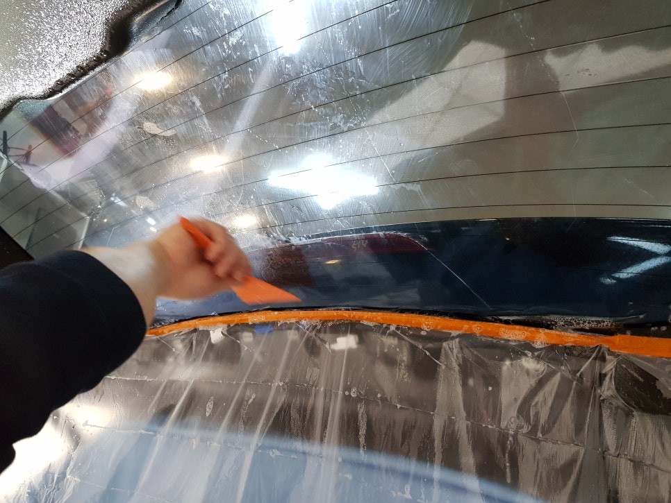 싼타페TM 마그네틱포스 차량 썬팅.싼타페TM인수검사.싼타페TM 신차패키지 작업입니다. / 부산 강서, 김해, 창원