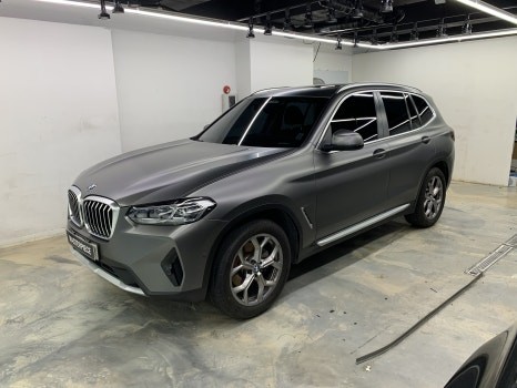 BMW X3 AMG 셀레나이트 그레이 사틴(반무광) 전체 랩핑 시공 (고양시 덕양구 삼송 원흥 일산)