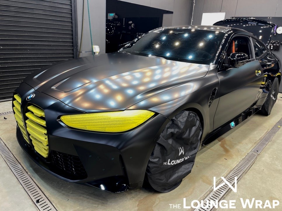인천 랩핑 / BMW M4 사틴블랙 랩핑
