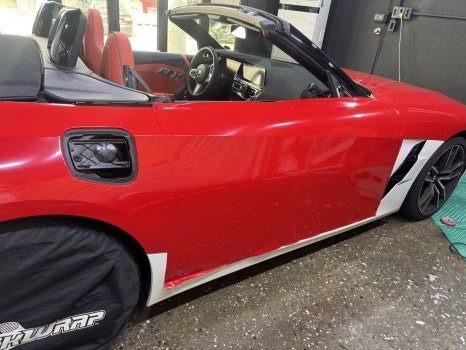 용산 랩핑, BMW Z4 카마인 레드로 빨갛게 물들이다. / 영등포구 당산동