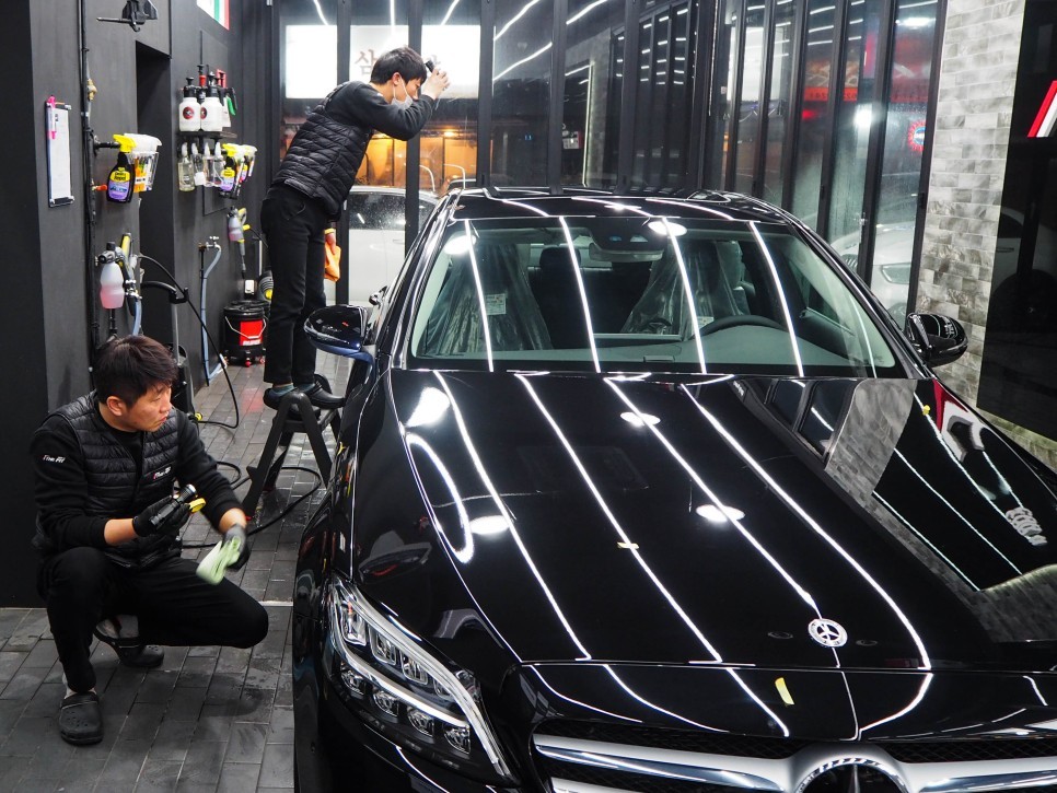 벤츠 C220d, 글라스틴트 할인 받아서 썬팅했어요!