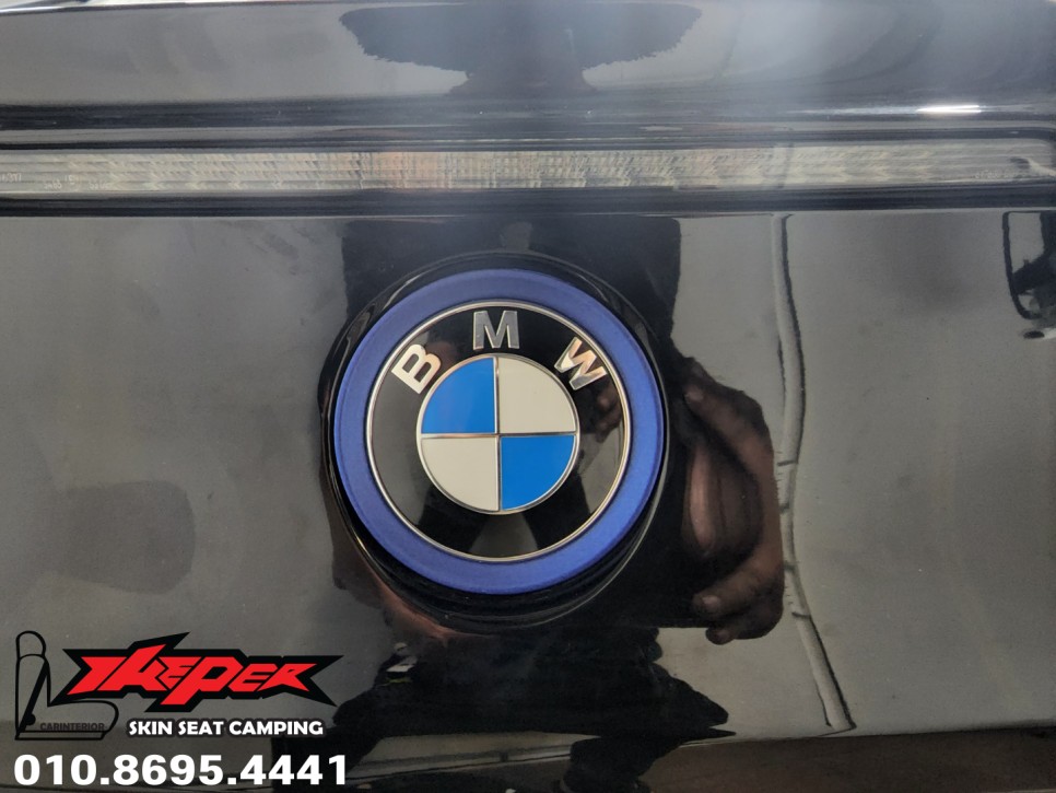 BMW I8 무광블랙 전체랩핑 / 블루 포인트랩핑 / 카스킨 / 카인테리어 / 카시트 / 카커스텀 전문 더퍼 THEPER / 중랑구, 동대문, 광진구, 성동구