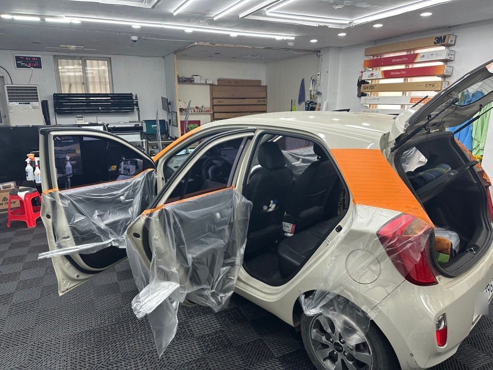 대전 썬팅 재시공 모닝 썬팅 재시공 대전 썬팅 전문점 더 틴팅 / 대전 동구