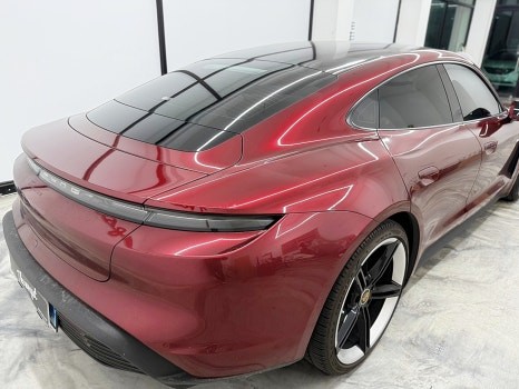 청라랩핑샵 에서 진행한 포르쉐 타이칸 고광택 미드나잇그린 전체랩핑 시공 리뷰 / 인천 서구 청라동