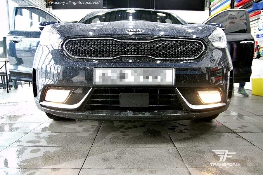 [TF] 니로 LED도어캐치&컵홀더 / RGB풋등 / 고출력LED안개등 교체시공 / 고양시 덕이동