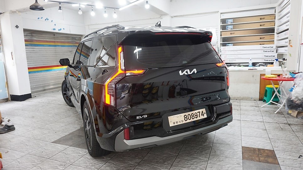 기아 EV9 GT-LINE 4WD 오로라블랙펄 차량 신차검수, 틴트어카 포시즌 시공기 BY 안산 신차검수, 안산 썬팅, 안산 블랙박스, 안산 틴팅