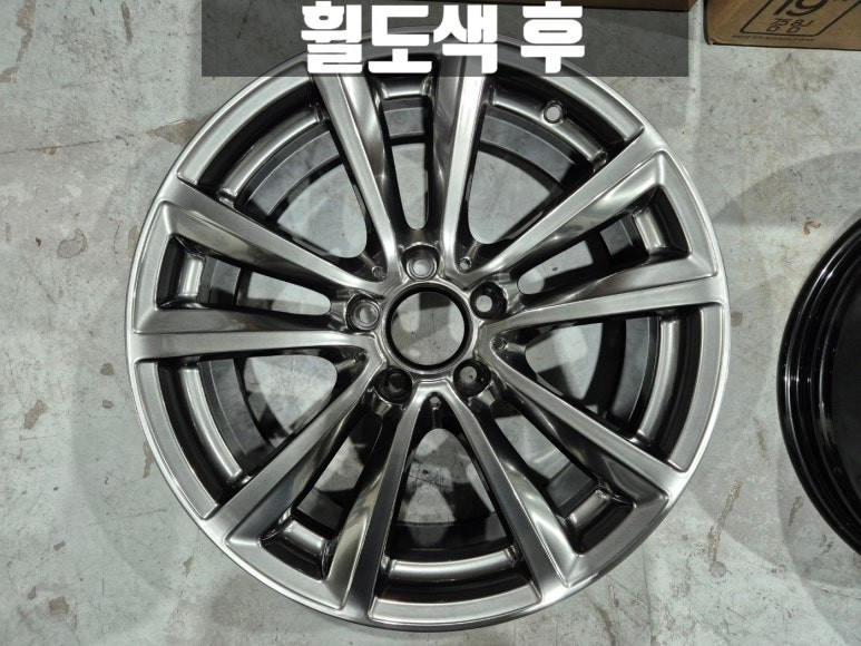 벤츠휠도색 인천 벤츠 C117 CLA 200d 고스트크롬 휠 도색 18인치 콘티넨탈 타이어 교체