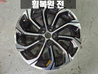링컨휠복원 인천 연수구 링컨 컨티넨탈 21인치 컷팅 휠 복원