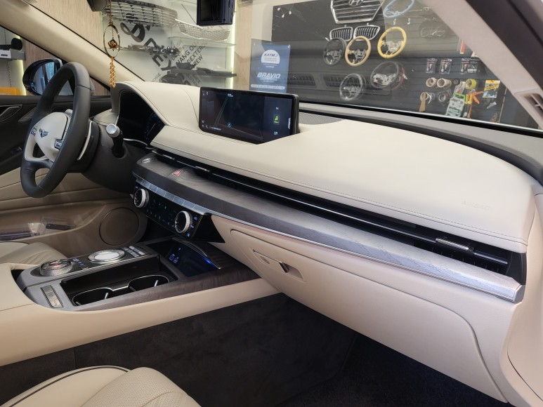 [제네시스g80] 나파가죽 대시보드 교체, 컬러커스텀으로 도색까지! / 인천 서구, 부평, 부천