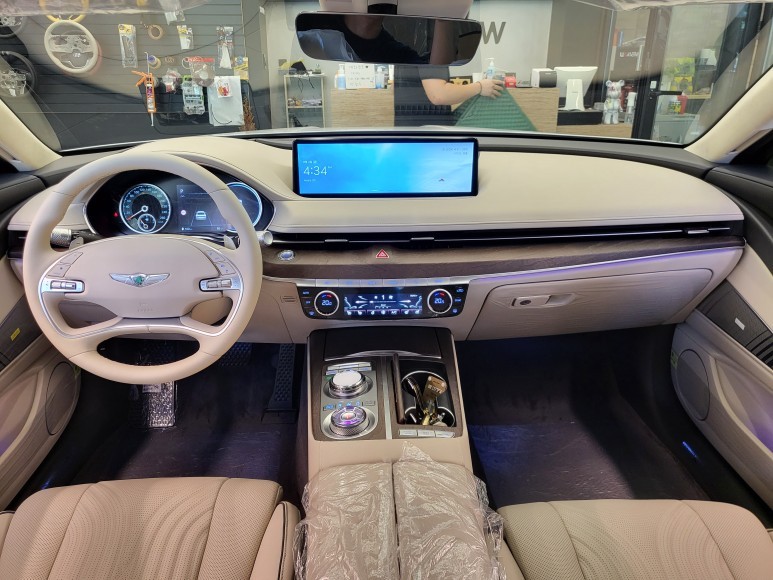 [제네시스 G80 rg3] 대시보드/핸들 깔맞춤, 실내도색커스텀으로 색다른 인테리어 만들기 / 인천 서구, 부평, 부천