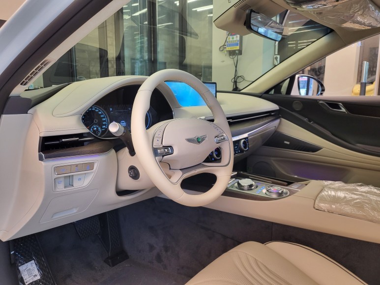 [제네시스 G80 rg3] 대시보드/핸들 깔맞춤, 실내도색커스텀으로 색다른 인테리어 만들기 / 인천 서구, 부평, 부천